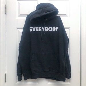 Logic Adult Large "EVERYBODY" Pullover Hoodie, Black